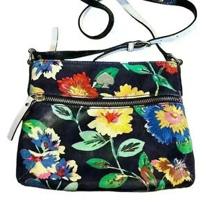 Kate Spade Black Floral Crossbody Bag